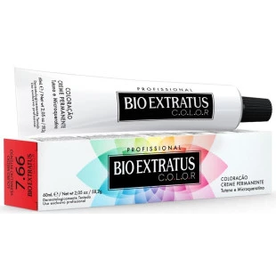 COLORACAO BIO EXTRATUS COLOR 7.66 - LOURO MEDIO VERMELHO INTENSO