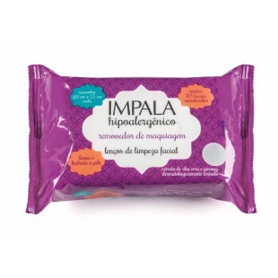 LENÇO DEMAQUILANTE IMPALA 25 UNIDADES - HIPOALERGÊNICO