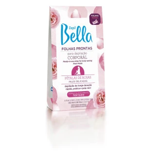 FOLHAS PRONTAS DEPIL BELLA 16UN - 8 PARES - CORPORAL - PETALAS DE ROSAS