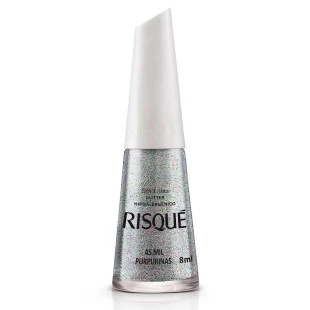 ESMALTE RISQUE GLITTER - AS MIL PURPURINAS