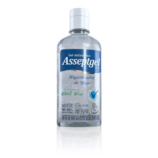 ÁLCOOL EM GEL ANTISSÉPTICO 70% ASSEPTGEL 52G - CRISTAL