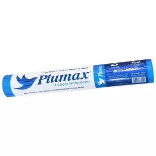 LENÇOL DE PAPEL PLUMAX - ROLO 50 METROS - LARGURA 50 CM - DESCARTÁVEL