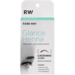 HENNA PARA SOBRANCELHA GLANCE 3.5G - CASTANHO CLARO