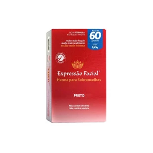 HENNA PARA SOBRANCELHA EXPRESSÃO FACIAL 3.75G - PRETO