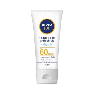 PROTETOR SOLAR FACIAL NÍVEA 50ML TOQUE SECO ANTI SINAIS - FPS 60