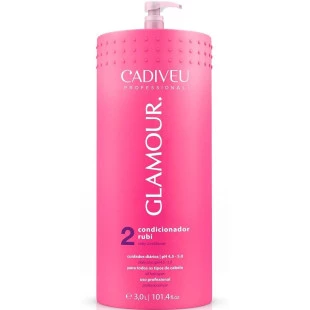 CONDICIONADOR CADIVEU 3 LITROS - GLAMOUR RUBI