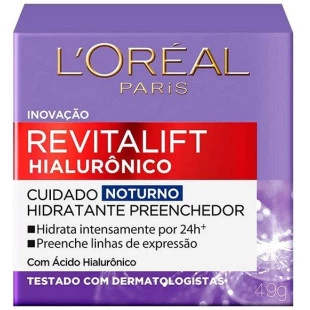 HIDRATANTE FACIAL LORÉAL 50G - REVITALIFT HIALURONICO - NOTURNO