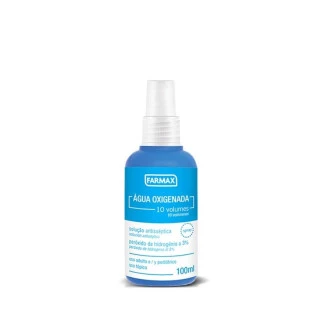 ÁGUA OXIGENDADA EM SPRAY FARMAX 100ML - SOLUÇÃO ANTISSÉPTICA 10 VOLUMES