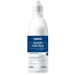 SOLUÇÃO FISIOLÓGICA 0.9% SORIMAX 250ML - COM GOTEJADOR