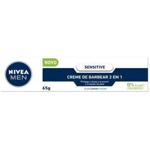 CREME DE BARBEAR NÍVEA 65G - SENSITIVE 2 EM 1