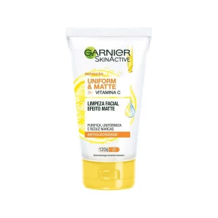 SABONETE LIQUIDO FACIAL GARNIER 120G - SKIN ACTIVE UNIFORM E MATTE
