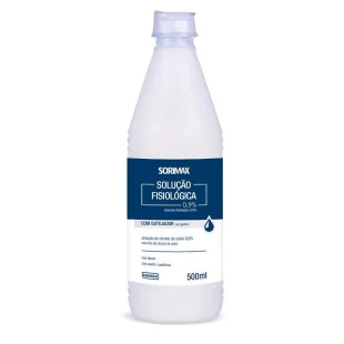 SOLUÇÃO FISIOLÓGICA 0.9% SORIMAX 500ML - COM GOTEJADOR - PERPETUA COSMETICOS