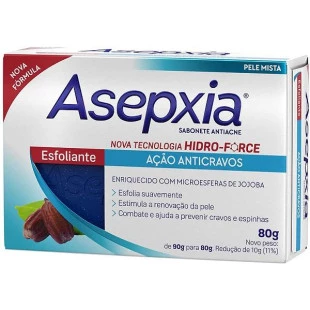 SABONETE EM BARRA ASEPXIA 80G - ESFOLIANTE ANTICRAVOS