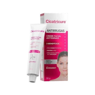 CREME FACIAL CICATRICURE 30G - ANTISSINAIS - ANTIRRUGAS