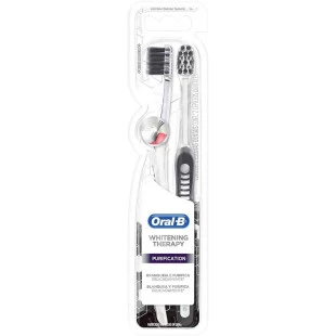 ESCOVA DENTAL ORAL B WHITENING THERAPY PURIFICATION - MACIA - 2 UNIDADES