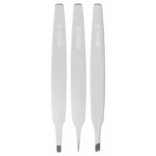 KIT DE PINÇAS MUNDIAL INOX PROFISSIONAL - 3 UNIDADES  - ref:BC-394