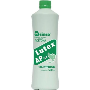 REMOVEDOR DE ESMALTE 5 CINCO 500ML LUTEX AP - COM ACETONA