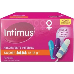 ABSORVENTE INTERNO INTIMUS - 8UN - SUPER