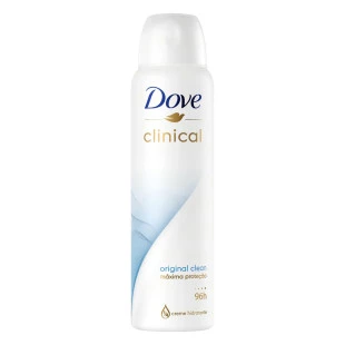 DESODORANTE AEROSOL DOVE CLINICAL 150ML - ORIGINAL CLEAN