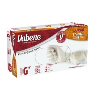LUVAS VINIFLEX VABENE - CAIXA 100UN - TAMANHO G