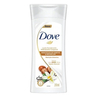 HIDRATANTE CORPORAL DOVE 200ML - MANTEIGA DE KARITÉ E BAUNILHA