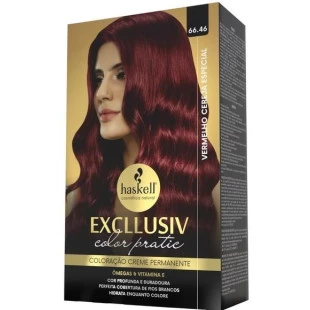 COLORAÇÃO HASKELL EXCLLUSIV COLOR PRATIC - 66.46 VERMELHO CEREJA ESPECIAL