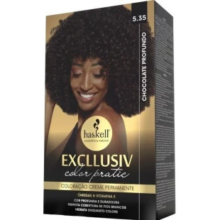 COLORAÇÃO HASKELL EXCLLUSIV COLOR PRATIC - 5.35 CHOCOLATE PROFUNDO