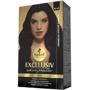 COLORAÇÃO HASKELL EXCLLUSIV COLOR PRATIC - 55.62 VERMELHO VIOLINE ESPECIAL