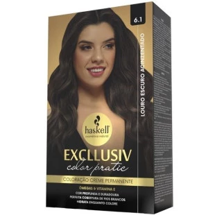 COLORAÇÃO HASKELL EXCLLUSIV COLOR PRATIC - 6.1 LOURO ESCURO ACINZENTADO