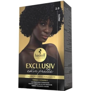 COLORAÇÃO HASKELL EXCLLUSIV COLOR PRATIC - 2.0 PRETO