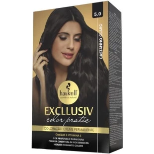 COLORAÇÃO HASKELL EXCLLUSIV COLOR PRATIC - 5.0 CASTANHO CLARO