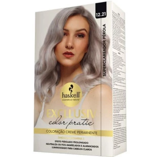 COLORAÇÃO HASKELL EXCLLUSIV COLOR PRATIC - 12.21 SUPERCLAREADOR PÉROLA