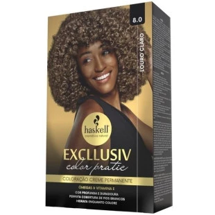 COLORAÇÃO HASKELL EXCLLUSIV COLOR PRATIC - 8.0 LOURO CLARO