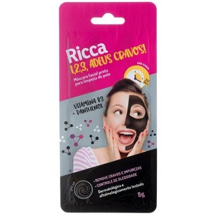MÁSCARA FACIAL RICCA 8G - 1,2,3 ADEUS CRAVOS! - REF: 3747