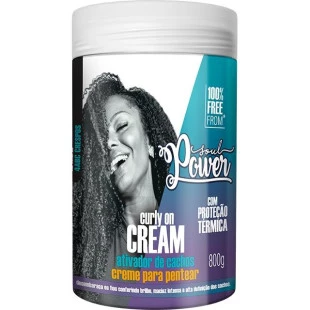 CREME PARA PENTEAR + ATIVADOR DE CACHOS SOUL POWER 800G CURLY DEFINITION CREAM