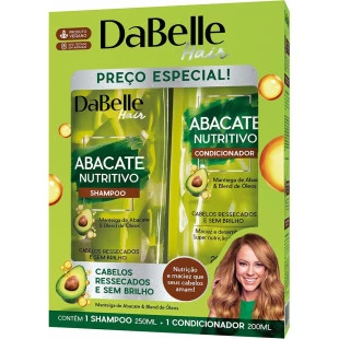KIT DABELLE ABACATE NUTRITIVO - SHAMPOO 250ML + CONDICIONADOR 200ML