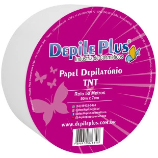 PAPEL PARA DEPILAÇÃO DEPILE PLUS ROLO 50 METROS - TECIDO TNT