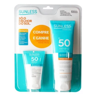 KIT SUNLESS PROTETOR SOLAR - FPS50 120G + PROTETOR FACIAL 30G FPS50