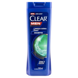 SHAMPOO CLEAR MEN 200ML - LIMPEZA DIARIA 2 EM 1