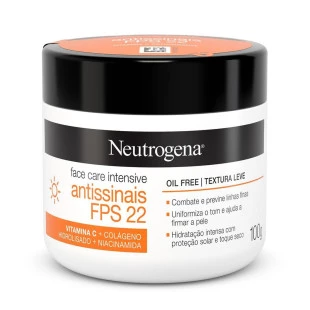 CREME FACIAL NEUTROGENA 100G - FACE CARE INTENSSIVE - ANTISSINAIS FPS 22