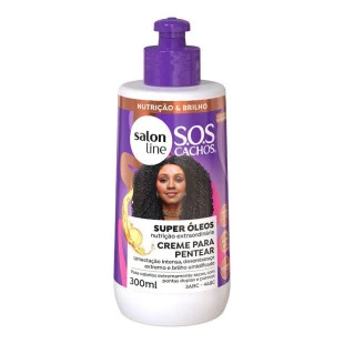 CREME PARA PENTEAR SALON LINE 300ML - SOS CACHOS - SUPER ÓLEOS
