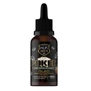 ÓLEO PARA BARBA E CABELO FELPS 30ML MEN - POKER