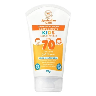 PROTETOR SOLAR CORPO E ROSTO AUSTRALIAN GOLD 120G KIDS - FPS 70