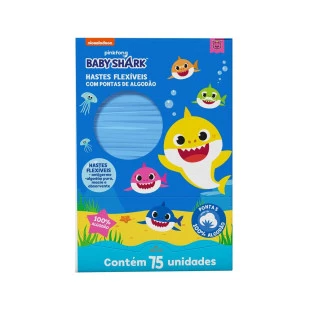 HASTES FLEXÍVEIS CREMER 75 UNIDADES - BABY SHARK
