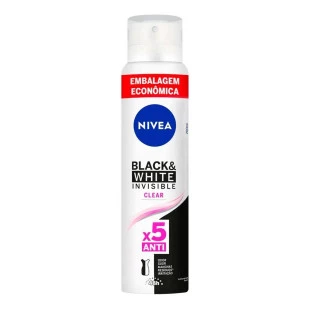 DESODORANTE AEROSOL NÍVEA WOM 200ML - BLACK & WHITE CLEAR