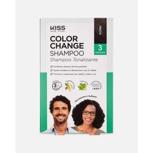SHAMPOO KISS COLOR CHANGE - PRETO - 3 UNIDADES