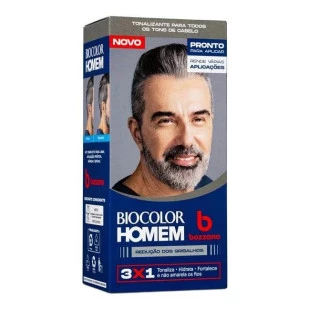 TONALIZANTE BOZZANO BIOCOLOR HOMEM - REDUÇÃO DOS GRISALHOS