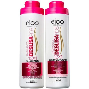 KIT EICO DESLISA FIOS 800ML - SHAMPOO + CONDICIONADOR