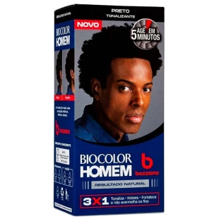 TONALIZANTE BOZZANO BIOCOLOR HOMEM - PRETO