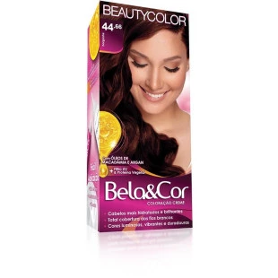 COLORAÇÃO BELA E COR KIT 44.66 - BORGONHA
